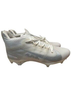 Nike Alpha Menace 4 Elite Football Cleats White / Silver FD7036-101 Men's 12 New